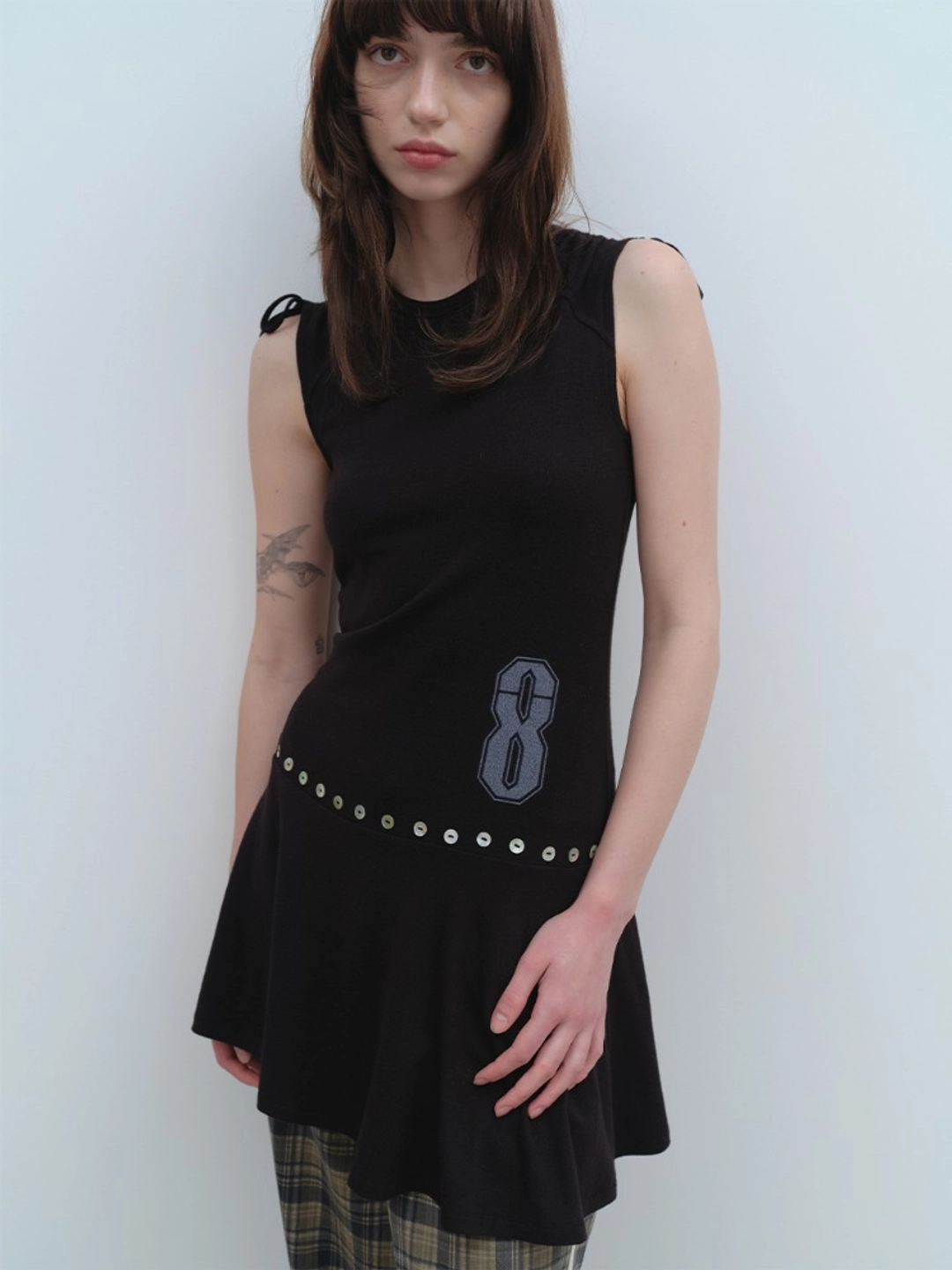 밀로 우먼 Knitted Flare Dress [Black] 상품 이미지 2