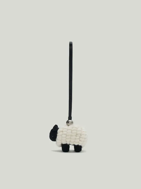 Sheep Bag Charm Black