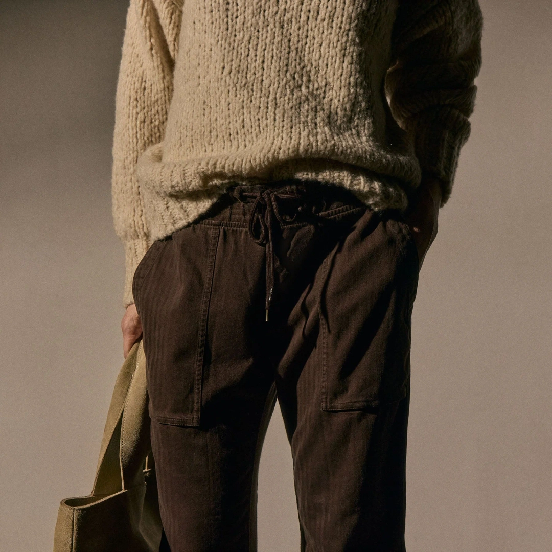 제임스펄스 Herringbone Twill Mixed Media Pant - Porcupine 상품 이미지 2