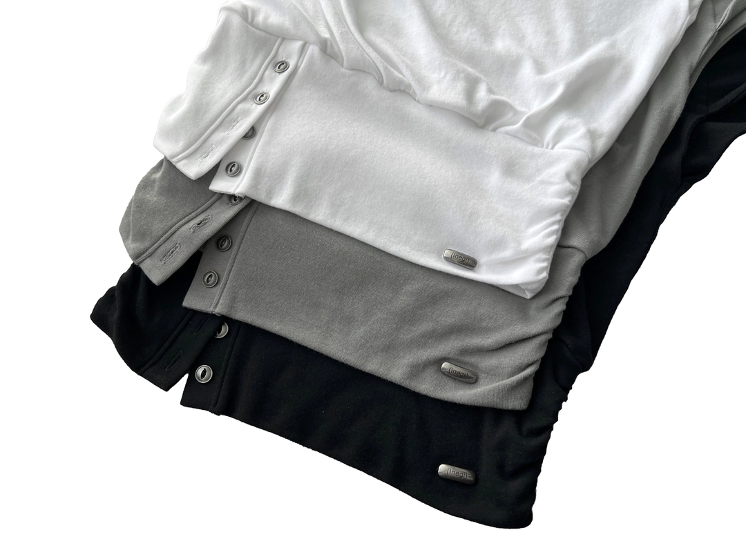 이네기 [2nd Reorder] Waist-Shaped Button Top (white) 상품 이미지 1