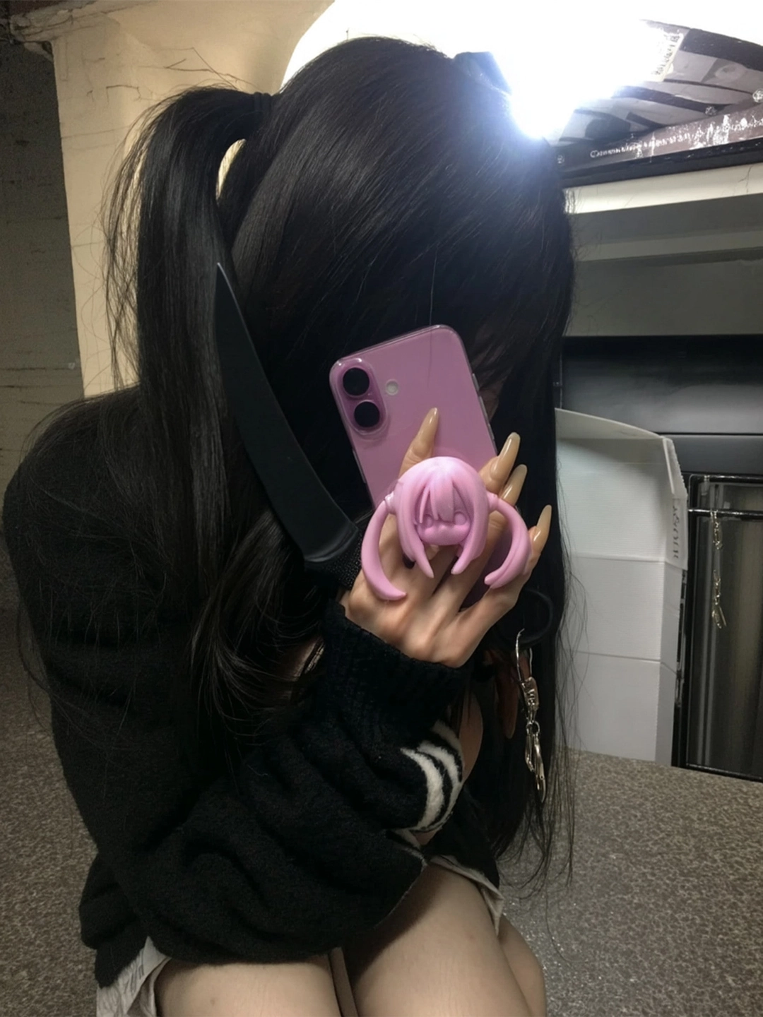 본네 Twintail phone grip (Pink) 상품 이미지 2