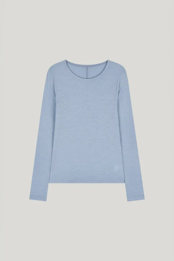 wool line t-shirt_baby blue