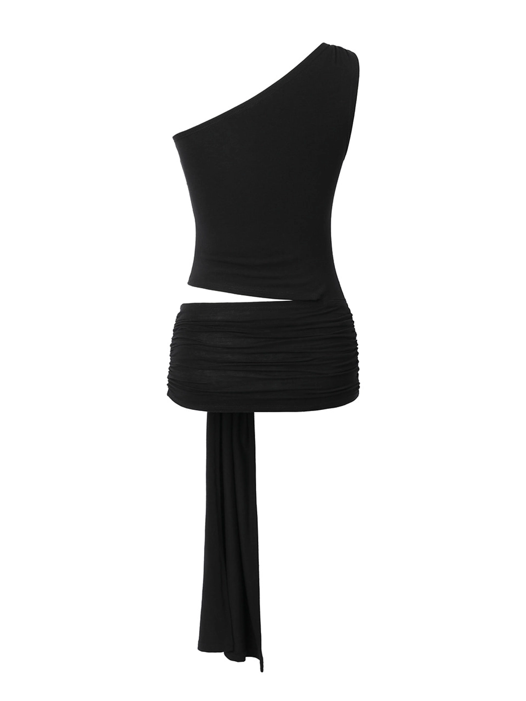 이네기 Susie Drop Waist-Slit Top (black) 상품 이미지 3