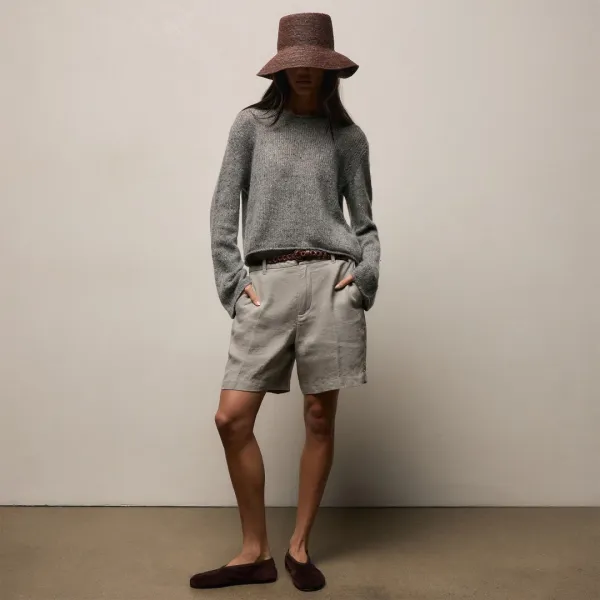 Playa Linen Bermuda Short - Fog