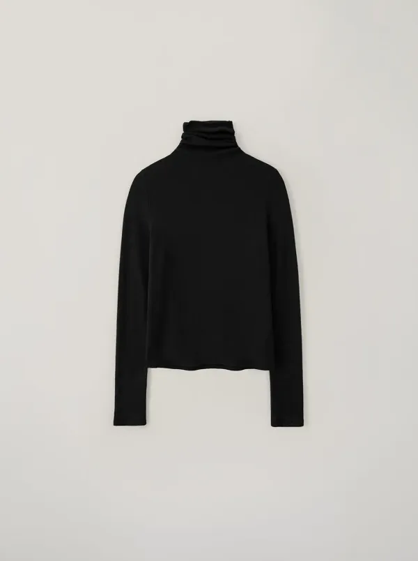 LETTUCE ROLL NECK_BLACK