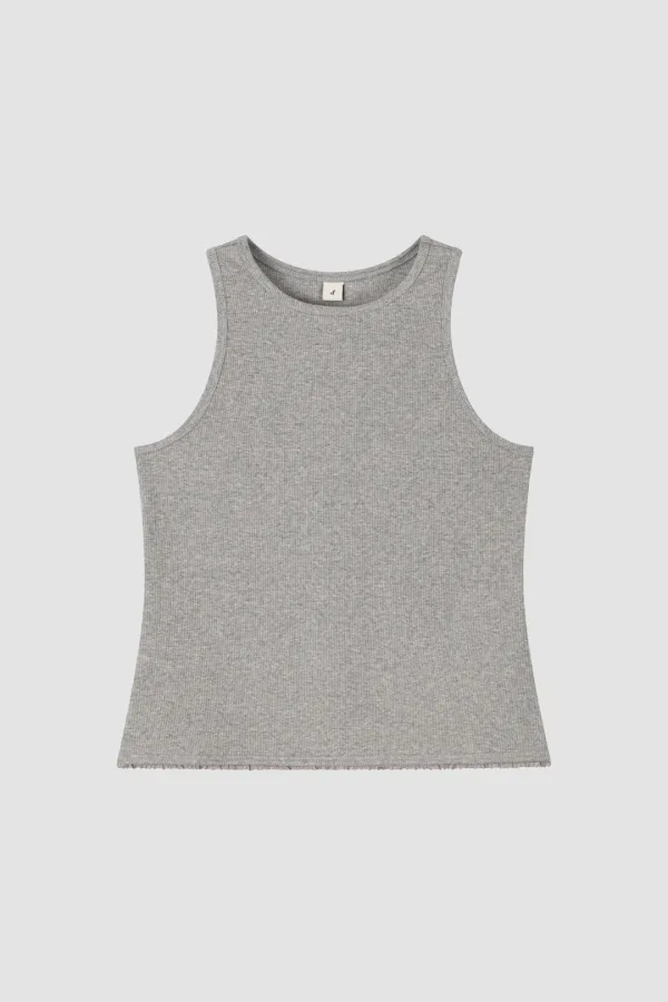 NEW HALTER NECK LACE SLEEVELESS_GREY