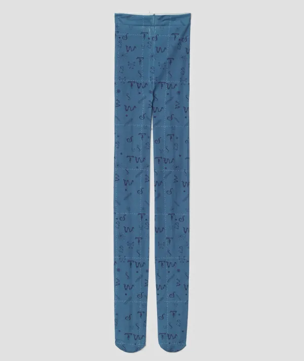 Tiny Glyph Tights [Blue]