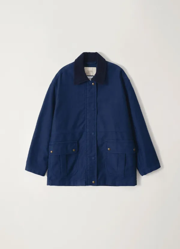 Mole skin hunting cotton jacket (Blue)