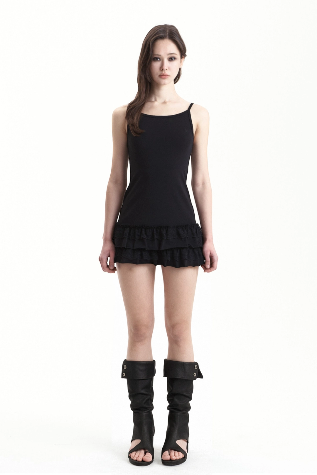 시너진 SQUARE OPEN FOLDED BOOTS BLACK 상품 이미지 2
