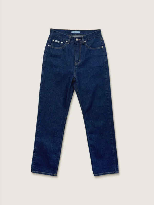 Slim straight denim (진청)