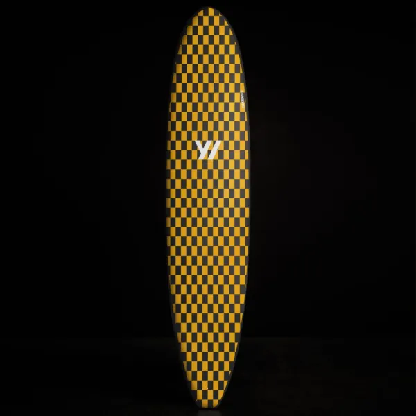 Y/OSEMITE  Checkered Longboard 7Ft 10In - Black/Crocus