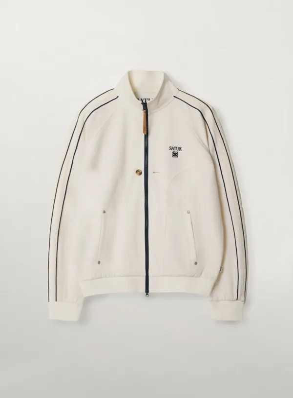 Essential Lawton Track Zip-up Jacket - Cream