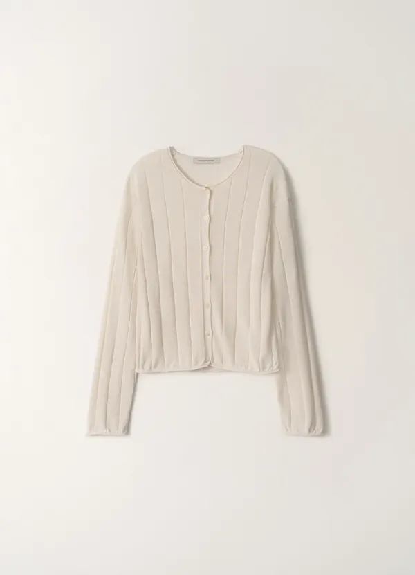 5TH/ Nave paper knit cardigan (Ivory)