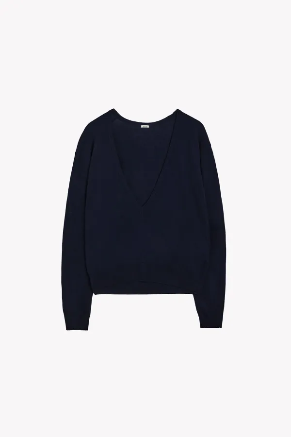 Brio Deep V Knit (Navy)