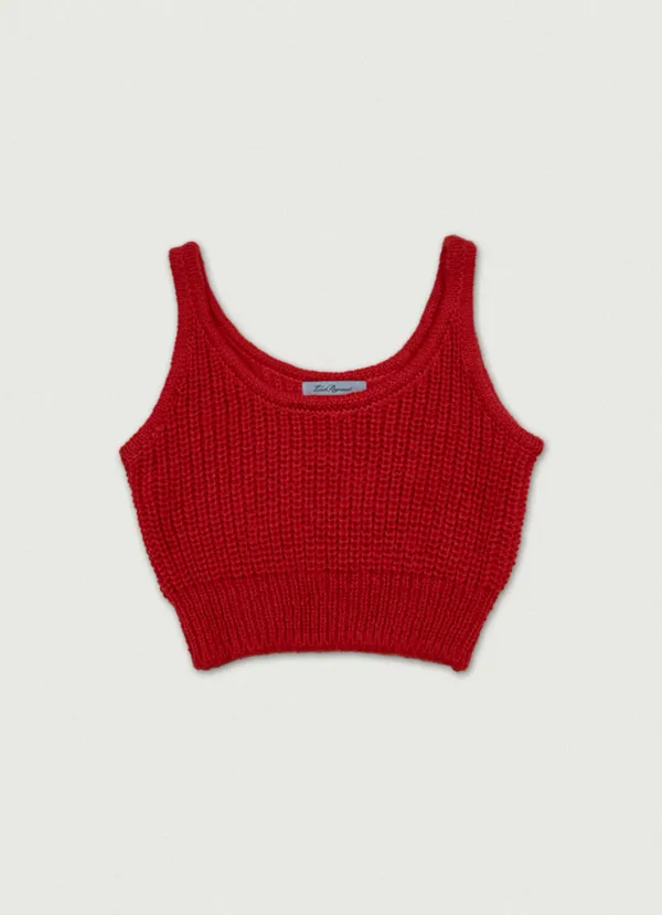 Cocoon Knit Top [red]