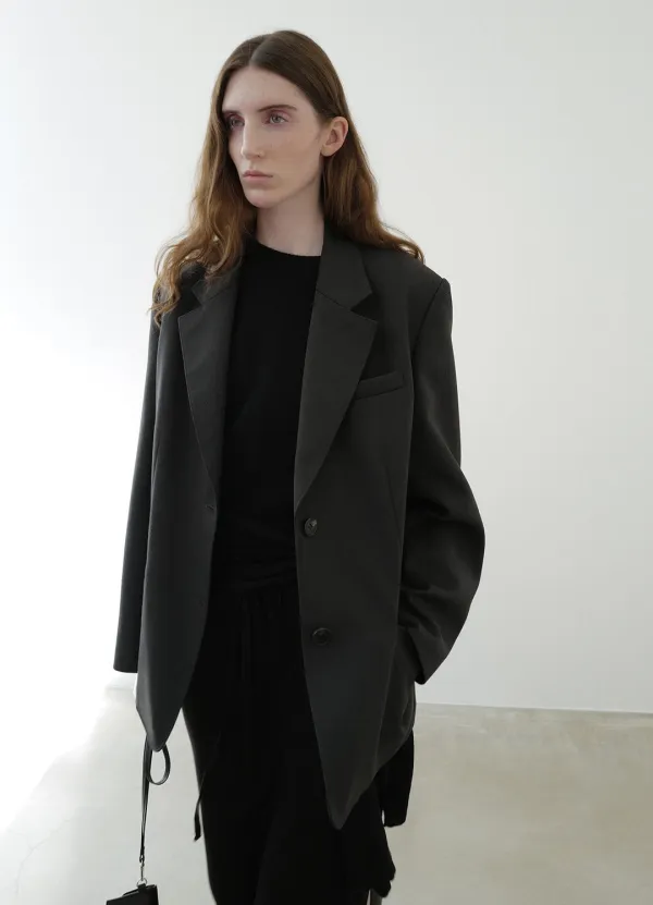 Tailored Wool Blazer / Gray