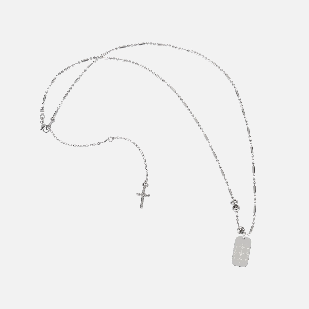 엔프프 holy clover necklace-silver 상품 이미지 1