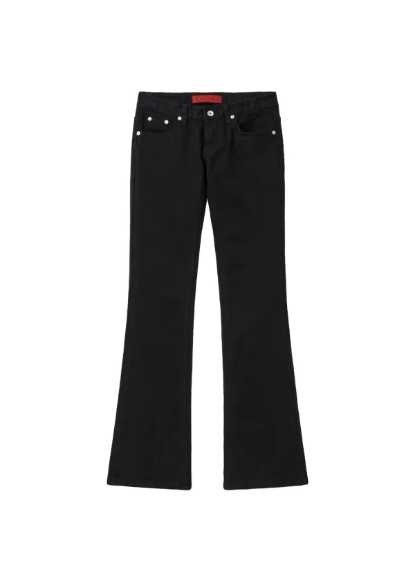 [3RD 11/4~ 발송] LOWRISE BLACK BOOTCUT PANTS, BLACK