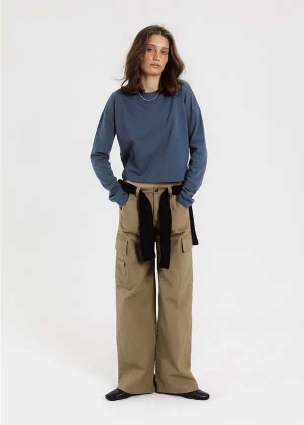 Dany crop t-shirt (Medium blue)