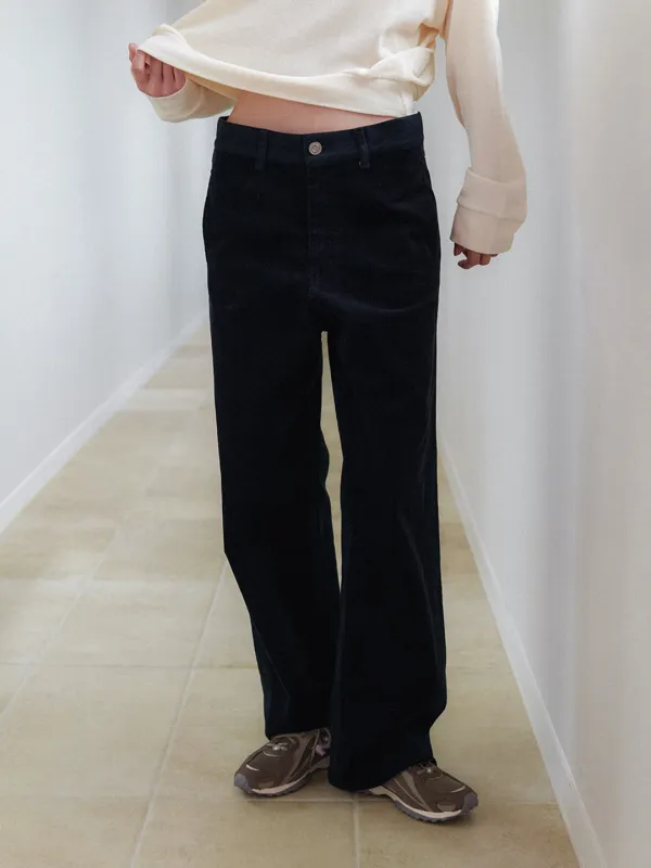 [26FW] Corduroy Twill Pants - Navy