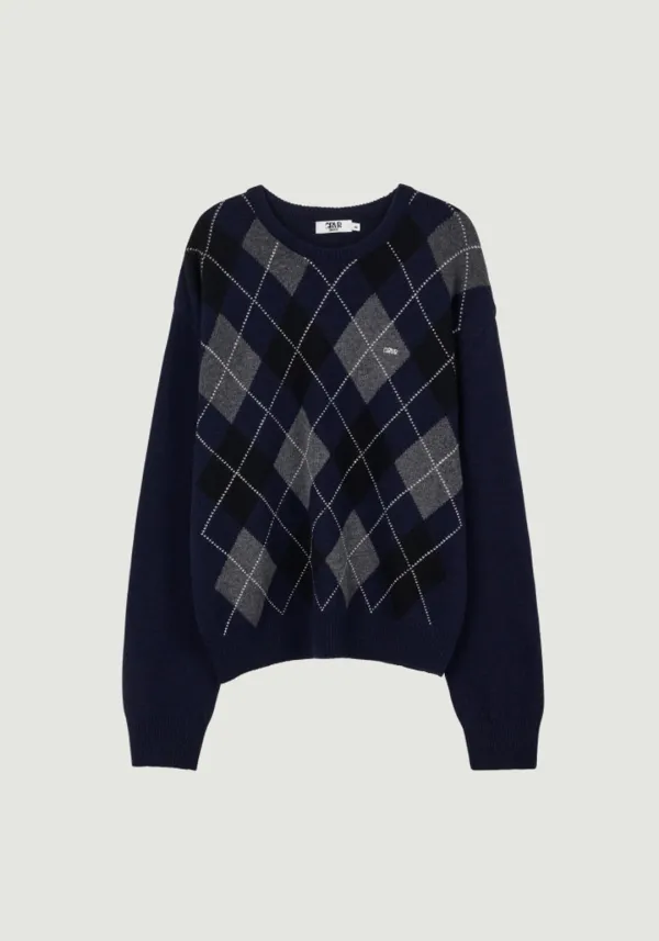 ADELA ARGYLE KNIT