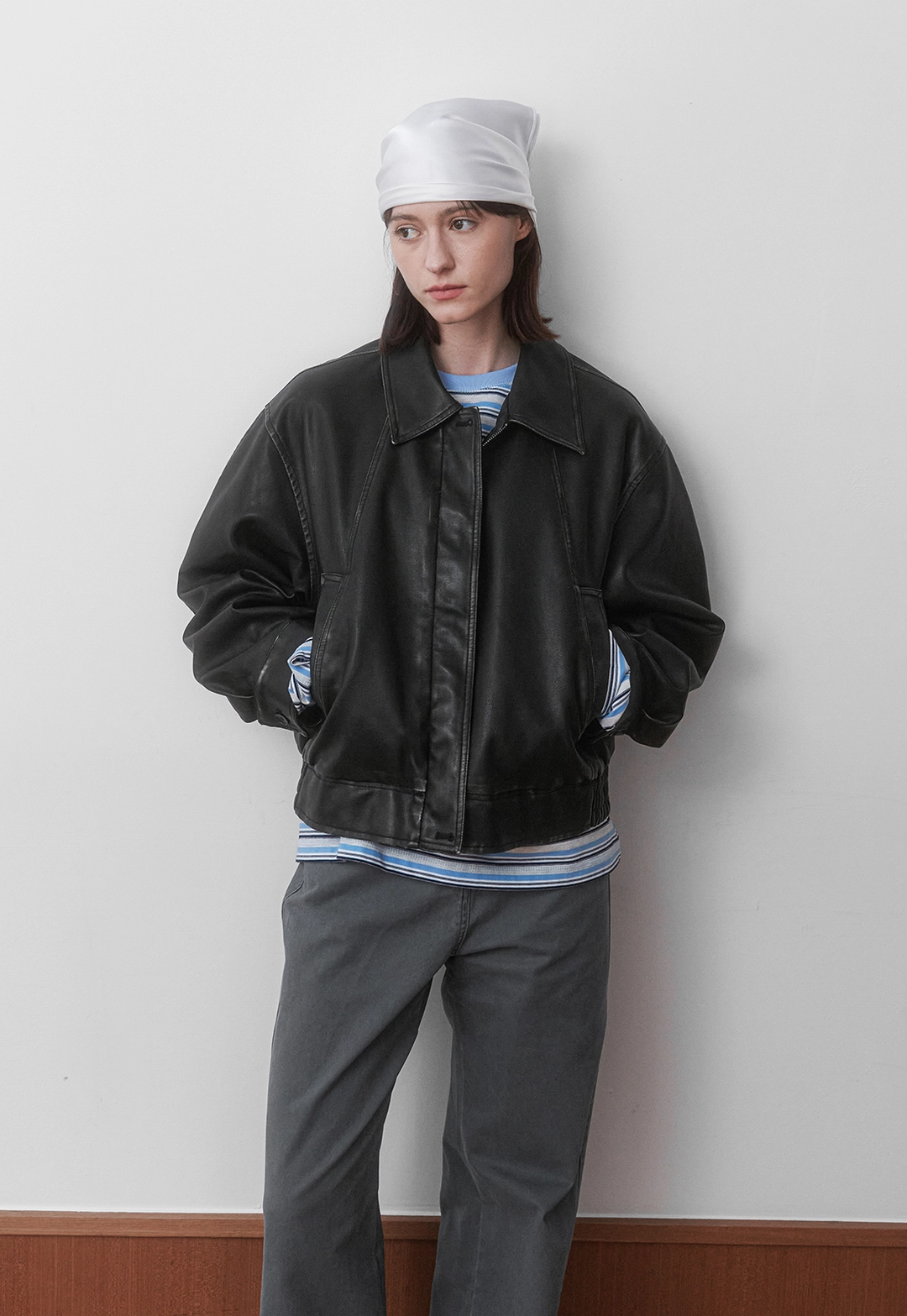 아뜰리에 나인 (JP-597)VINTAGE WASHED BLOUSON JUMPER 상품 이미지 2