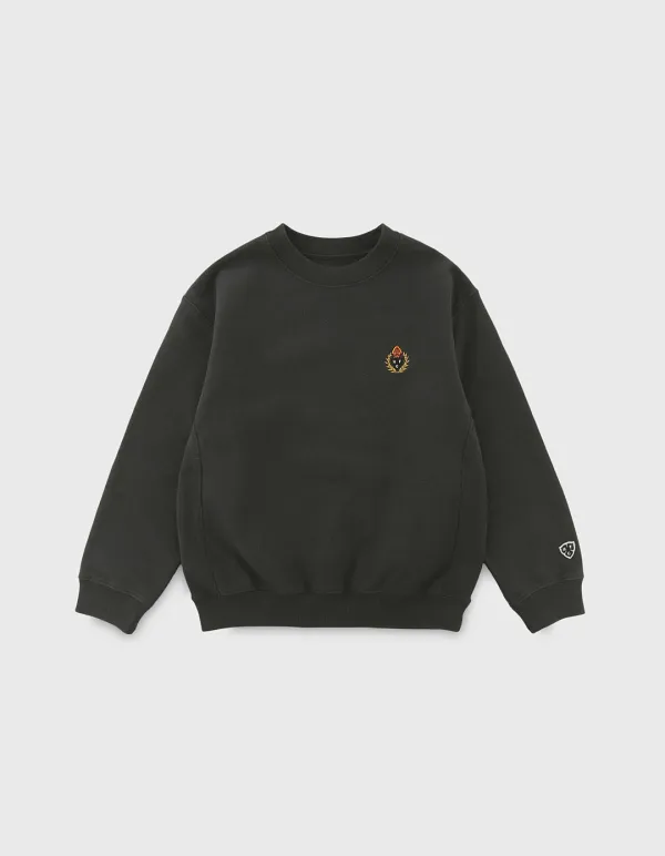 CHILDREN WASHED 221 CREWNECK / Black