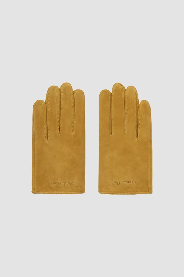 OVERDUE LAMBSKIN SUEDE GLOVES_CAMEL