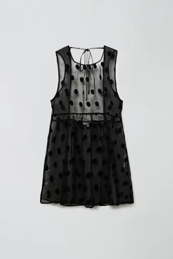 [5차 리오더] SHEER DOT ORGANZA DRESS_BLACK