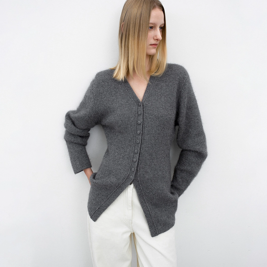 아뜰리에 나인 (CD-2234)ANGORA BLENDED KNIT CARDIGAN 상품 이미지 2