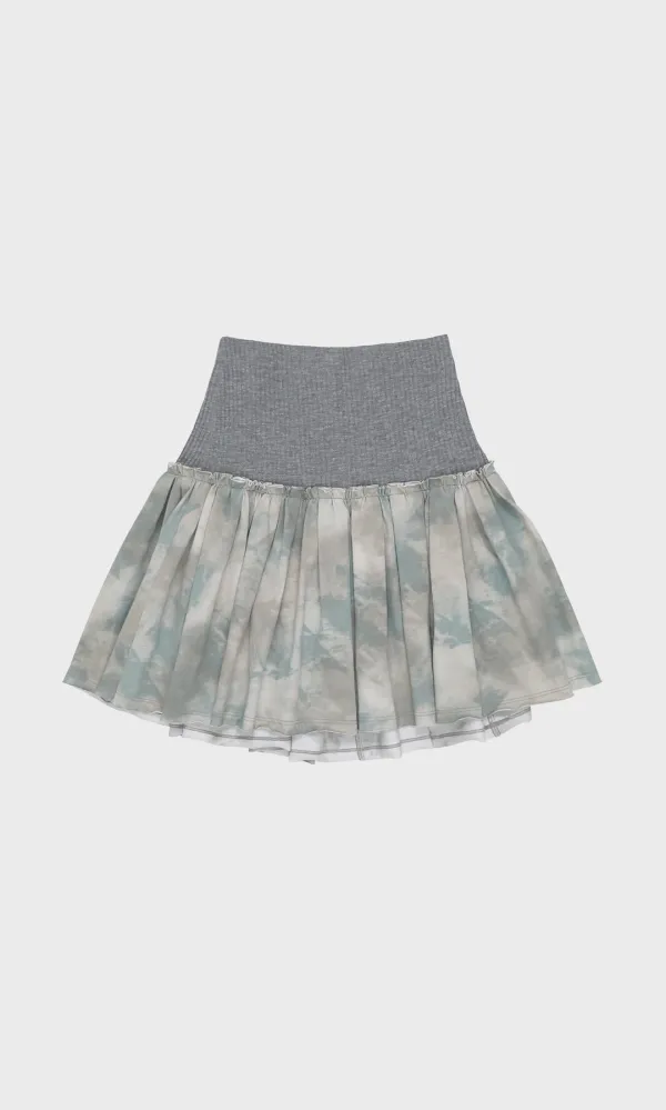 Mini Tiered Skirt_Smoke Green