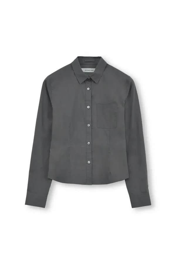 W Line Shirt, Charcoal