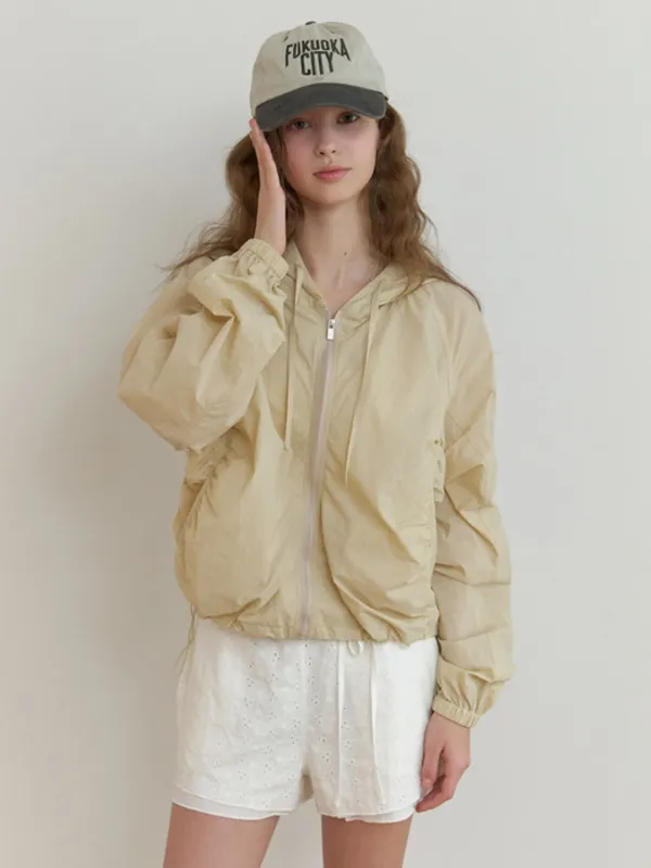 Dery shirring jumper (beige)