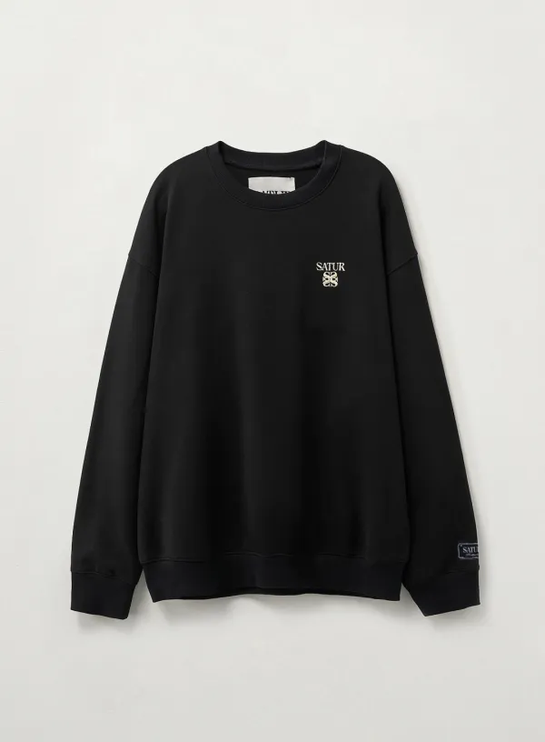 Loren Small Logo Basic Sweatshirt - Black