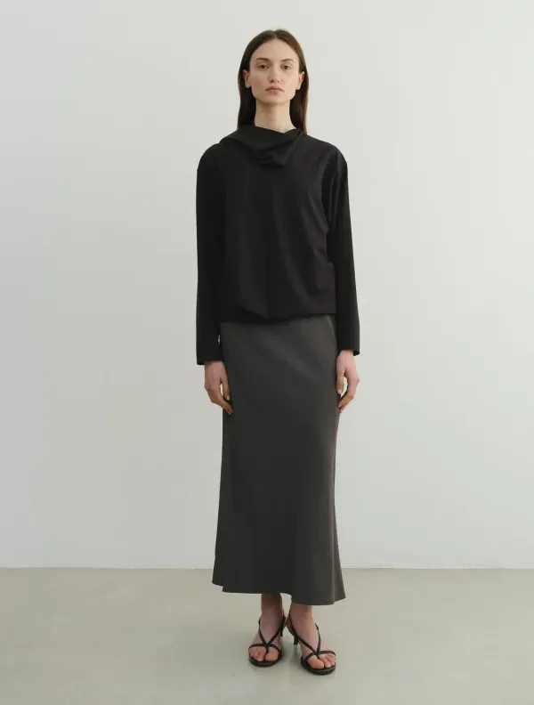 Lane Tie Blouse (Black)