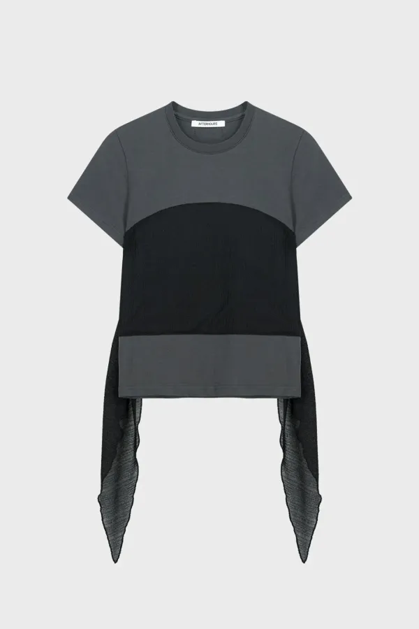 BUTTERFLY KNOTTED HALF-TOP (CHARCOAL)