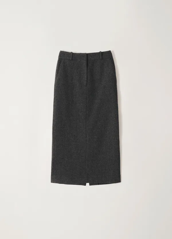 2ND / Bany wool midi skirt (Dark gray)
