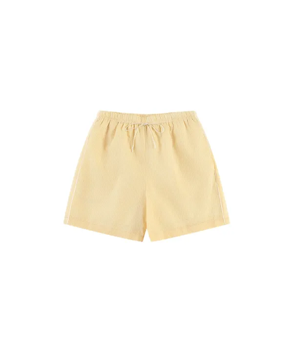 P3309 밴딩 스트라이프 쇼츠_Butter yellow