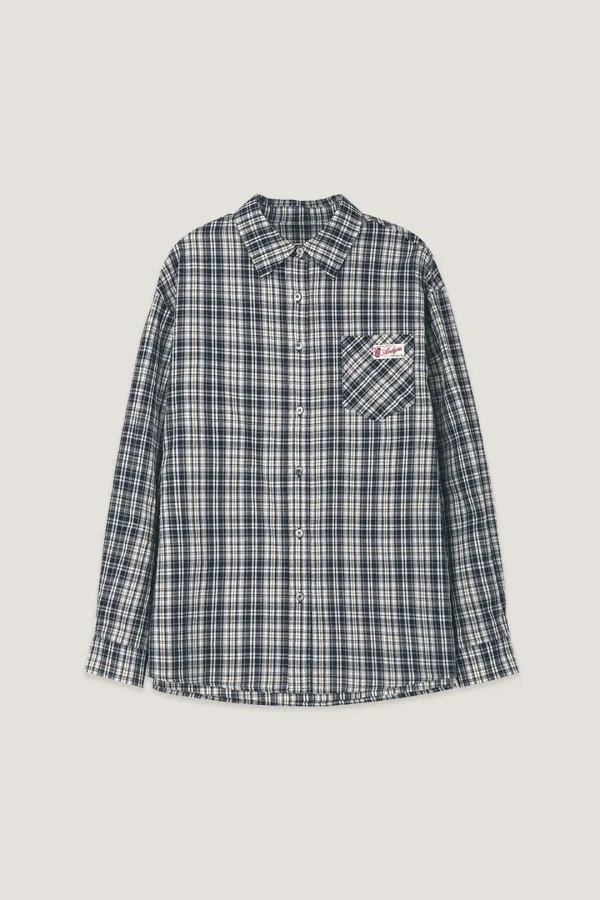 칼스버그 루즈핏 체크 셔츠 (Navy check)