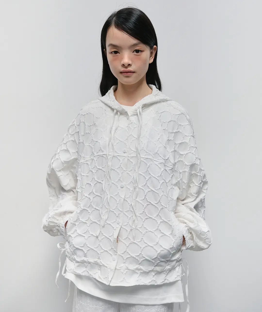 타입서비스 Jacquard Hoodie Jacket [White] 상품 이미지 2