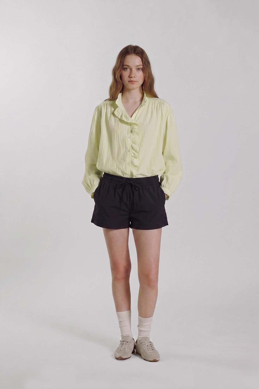 프리베일 PVIL French Blouse(Green) 상품 이미지 2