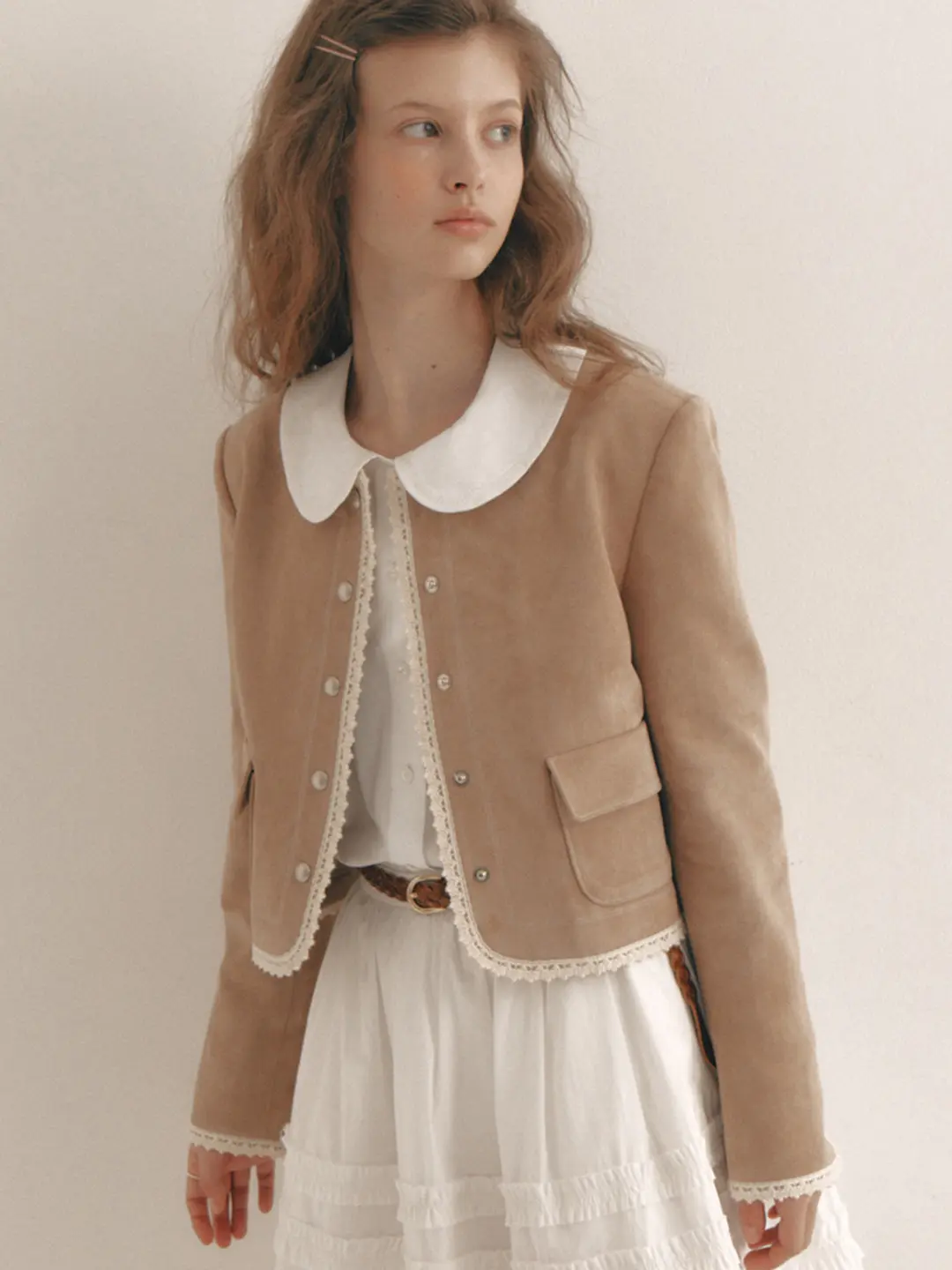 플로움 Trimming Suede Jacket 상품 이미지 2