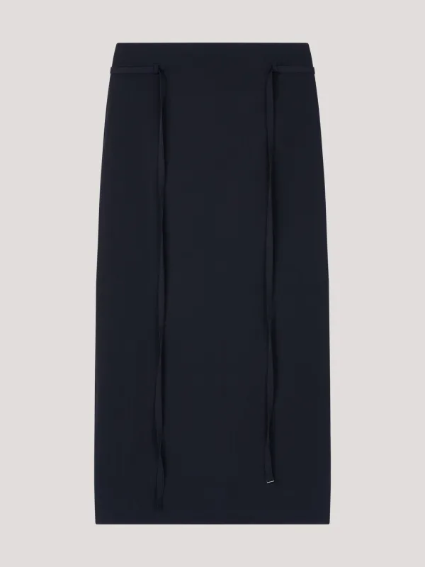 [3rd] Belt Long Skirt_Navy