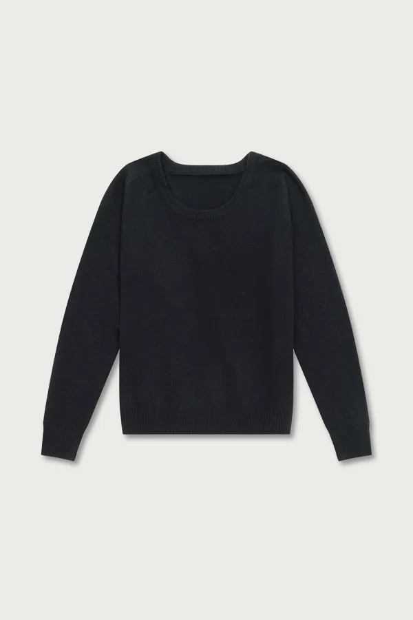 WOOL KNIT SWEATER BLACK