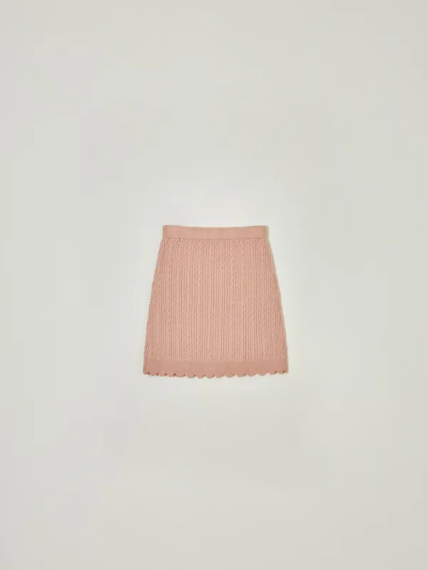 로렌 케이블 스커트[PINK]*오늘 출발