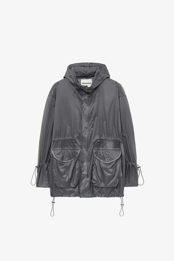 [UNISEX] 립스탑 트래블 후디드 점퍼 GREY