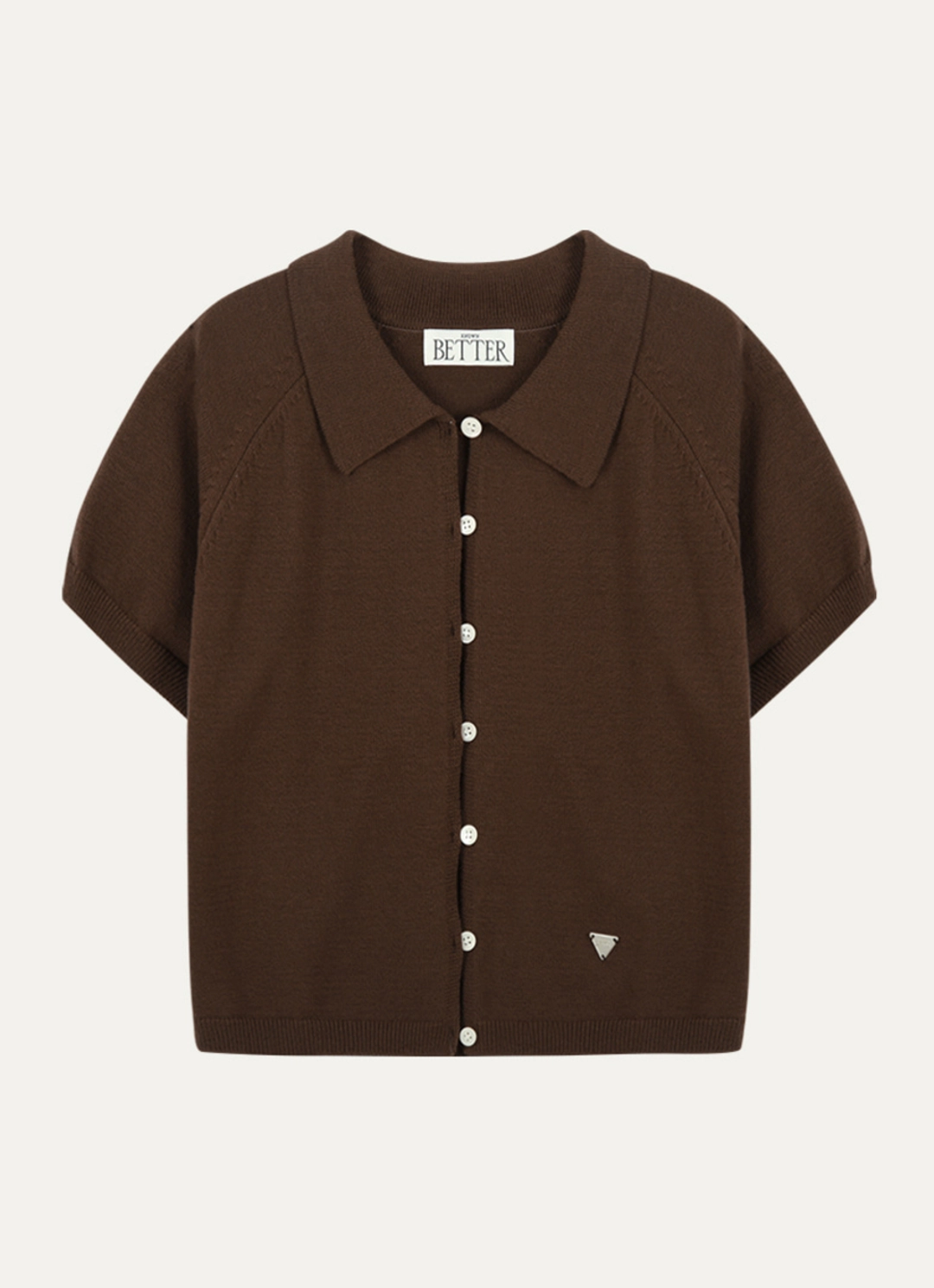 노운베러 Collar raglan cardigan [KNSS03KN02]_Brown 상품 이미지 3