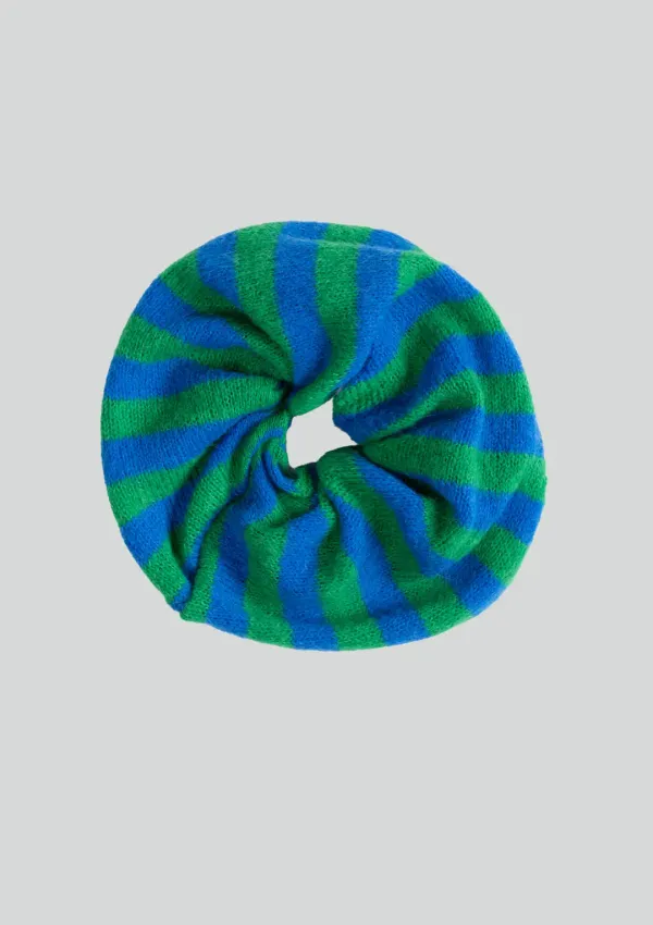 Mused Holiday Knit Scrunchy - Blue&Green