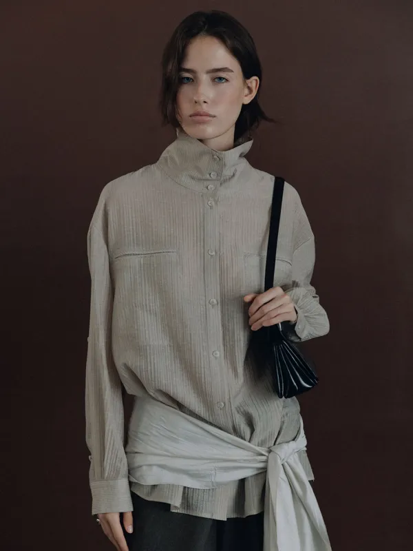 High Neck Oversized Shirts SW6AB882_2color