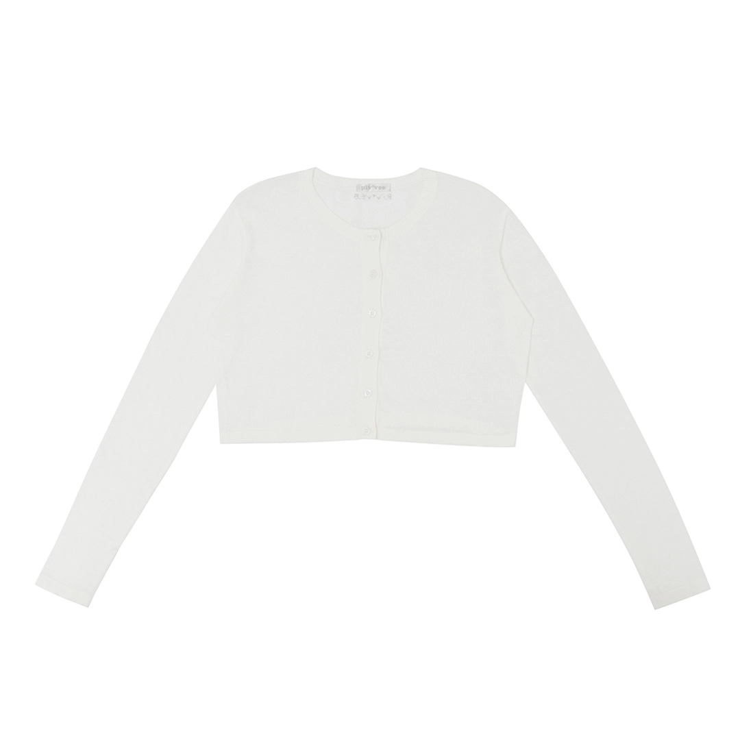 피브비 [2차] Crop Knit Cardigan (cloud white) 상품 이미지 1